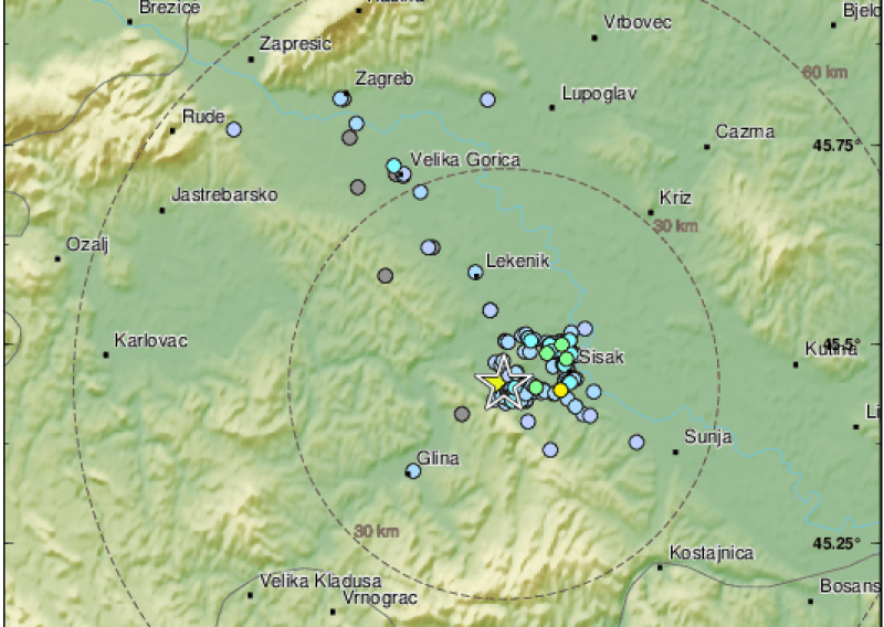 Novi potres kod Petrinje