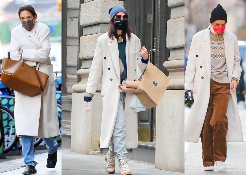 Ljubiteljica Mangovih komada: Katie Holmes pohvalila se novim kaputom iz svoje impresivne kolekcije