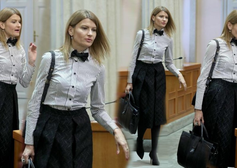 Nova moda u Saboru: Sabina Glasovac s leptir-mašnom