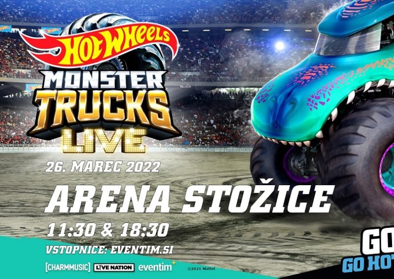 Osvojite ulaznice za nevjerojatne Hot Wheels ® Monster Trucks avanture u Ljubljani