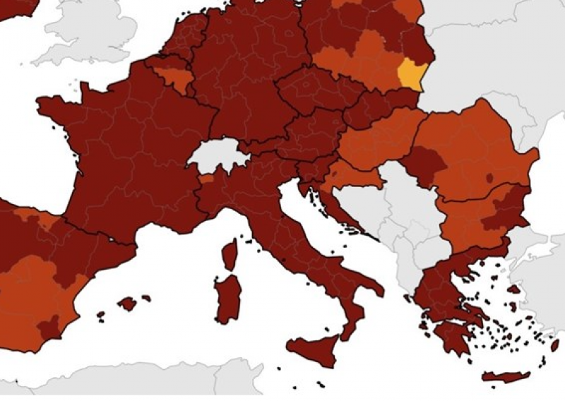 Objavljena nova koronakarta: ima promjena u Hrvatskoj