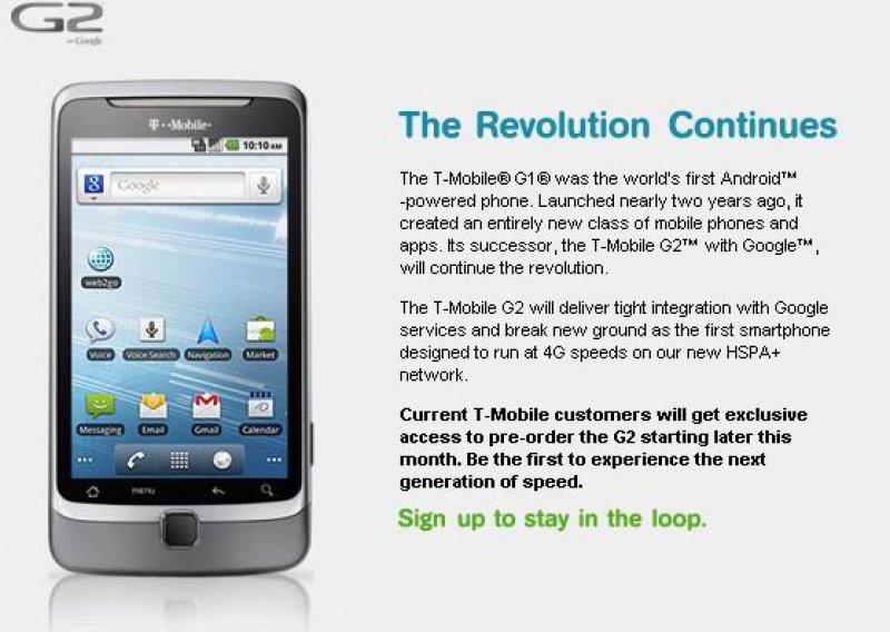 T-Mobile službeno najavio pametni telefon G2