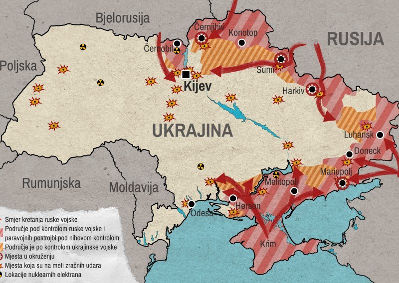 Pogledajte novu kartu situacije na frontu u Ukrajini na dan kad je oslobođen Irpin