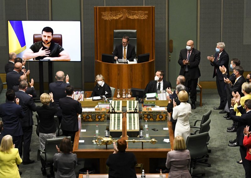 Zelenski pobrao ovacije u Australiji: 'Ne bude li Rusija kažnjena, i drugi bi se mogli ohrabriti'