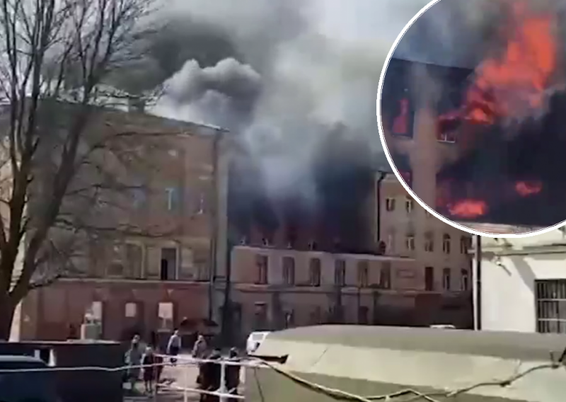 [VIDEO/FOTO] Veliki požar u ruskom vojnom institutu, jedna osoba preminula