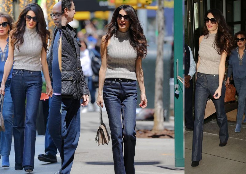 Amal Clooney dobro zna da je skinny trapericama odzvonilo: Pogledajte kako kombinira popularni široki model