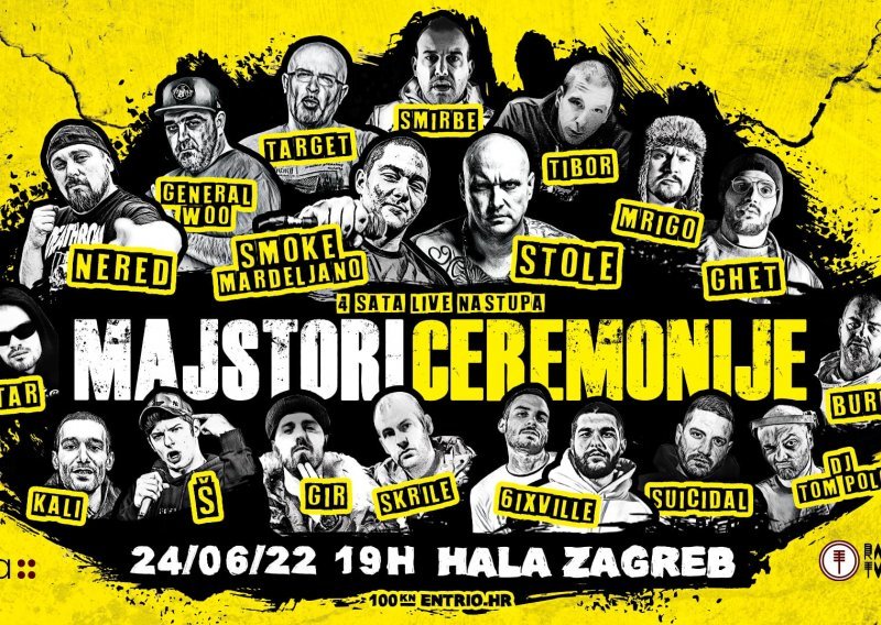 'Majstori ceremonije' dolaze u Halu - Stole, Nered, Smoke Mardeljano, Target, General Woo, Smirbe, Ghet i mnogi drugi