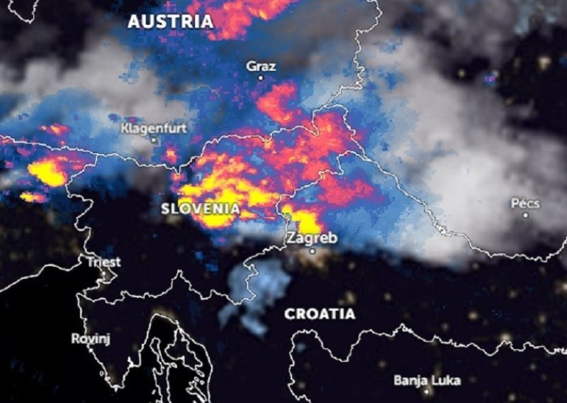 Pogledajte kako je razorno nevrijeme iznad Hrvatske izgledalo iz svemira