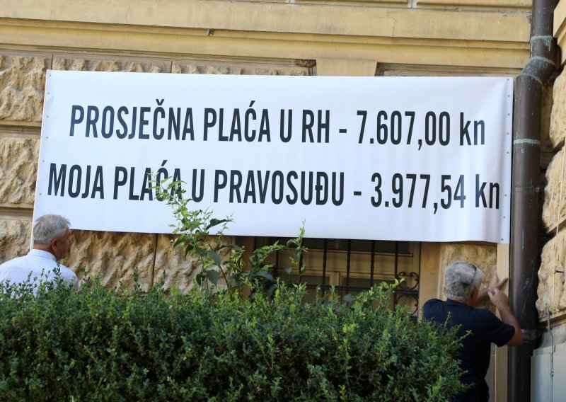 [VIDEO/FOTO] Zaposleni u pravosuđu prosvjeduju diljem Hrvatske