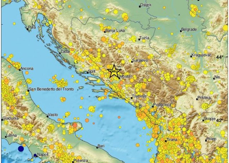 Seizmološki aktivni Balkan: Od 1960. najviše potresa bilo je na jugu, najjače treslo u Crnoj Gori