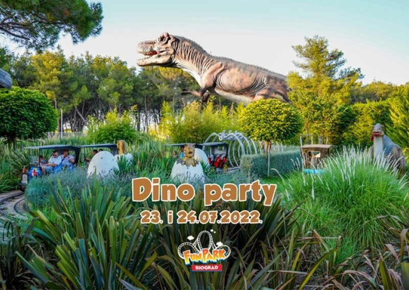 Ljeto je u punom jeku kao i zabava u Fun Parku Biograd! Za kraj 7 mjeseca čekaju vas popularni Dino party i Fun Park All Stars - smotra svih junaka!
