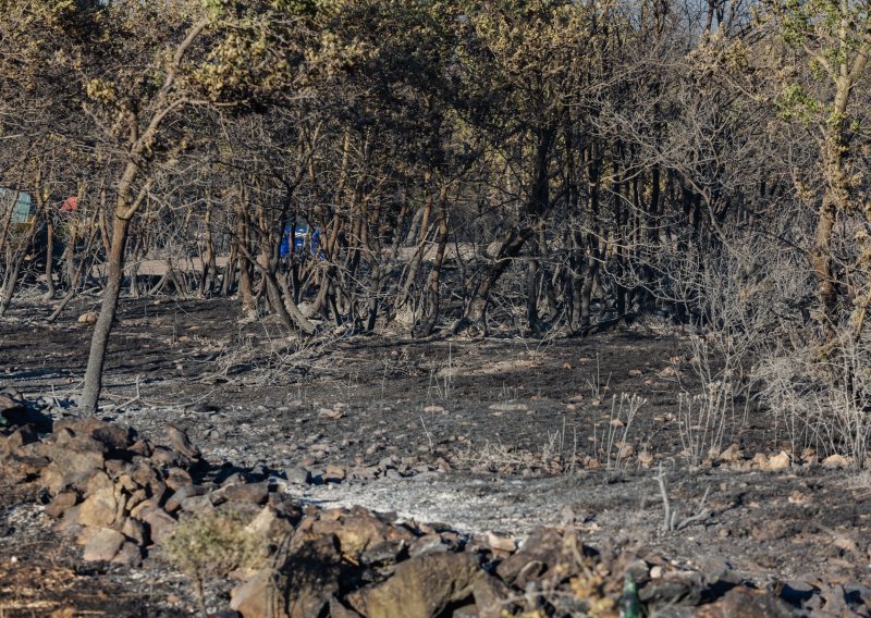 [FOTO] Iza požara u Visočanima ostala spaljena zemlja: Vatrogasci uspjeli obraniti selo, ostaju cijelu noć na terenu