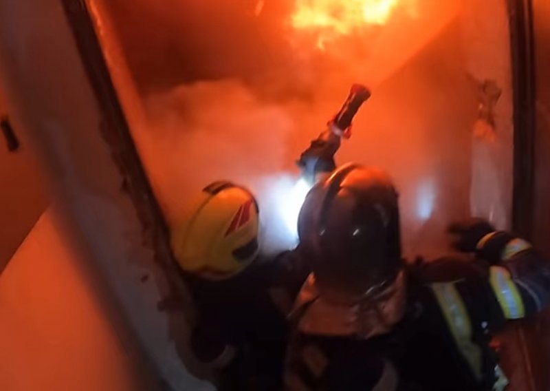 [VIDEO] Objavljena dramatična snimka: Pogledajte kako je požar u centru Zagreba izgledao očima vatrogasaca