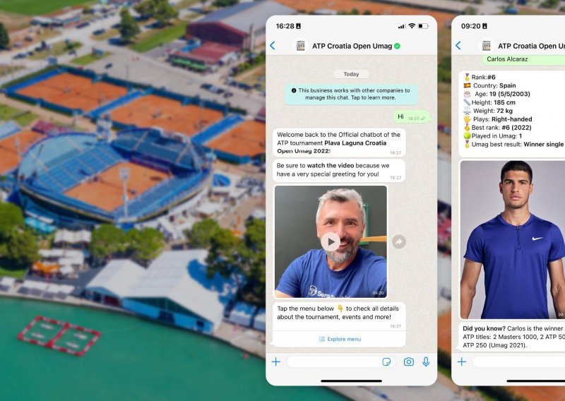 Infobipov ATP Umag Chatbot omogućuje digitalno praćenje detalja poznatog teniskog turnira