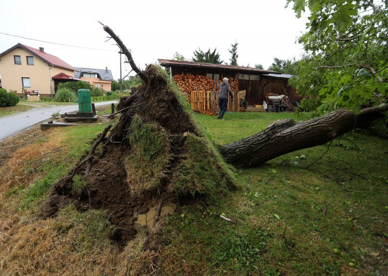 [FOTO] Vjetar čupao stabla i nosio krovove: Pogledajte kakvu je štetu nevrijeme napravilo u Karlovcu i okolici