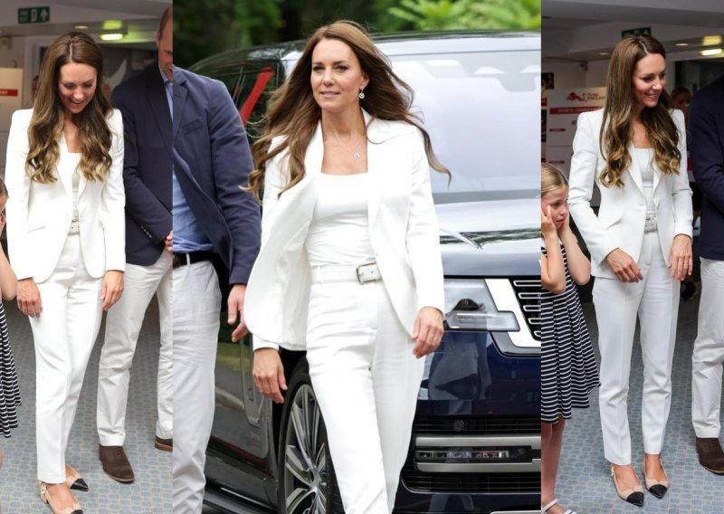 Investicija koja se isplati: Kate Middleton osvanula u bijelom odijelu od 17 tisuća kuna koje nosi već godinama