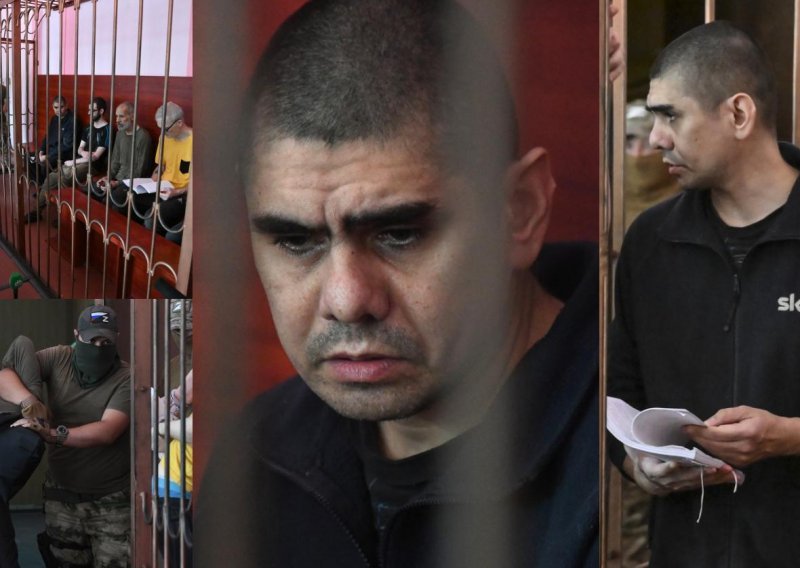 [FOTO] Objavljene fotografije sa suđenja Hrvatu i još četvorici Europljana zarobljenima u Ukrajini, pogledajte kako ih tretiraju
