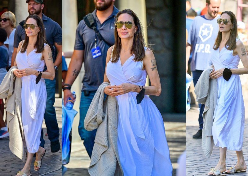 Savršen ljetni stajling: Angelina Jolie ne izlazi iz bijelih haljina, a za to ima itekako dobar razlog