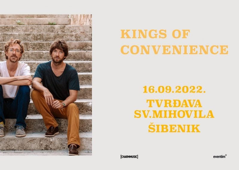 Romantičan kraj ljeta uz koncert Kings of Convenience na Tvrđavi sv. Mihovila u Šibeniku!