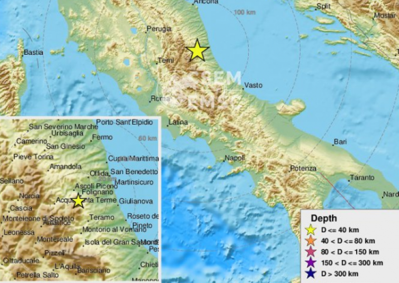 Italiju pogodio potres magnitude 4.4, osjetio se i u Dalmaciji