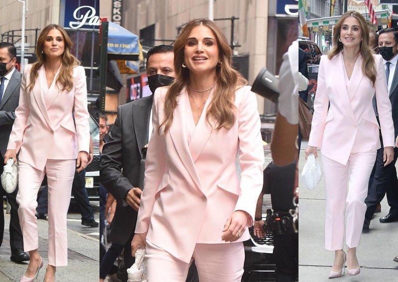 Ugledala se na Kate Middleton: Jordanska kraljica Rania izgleda fanstastično, a ružičasto odijelo luksuzne modne kuće pokazalo se kao pun pogodak