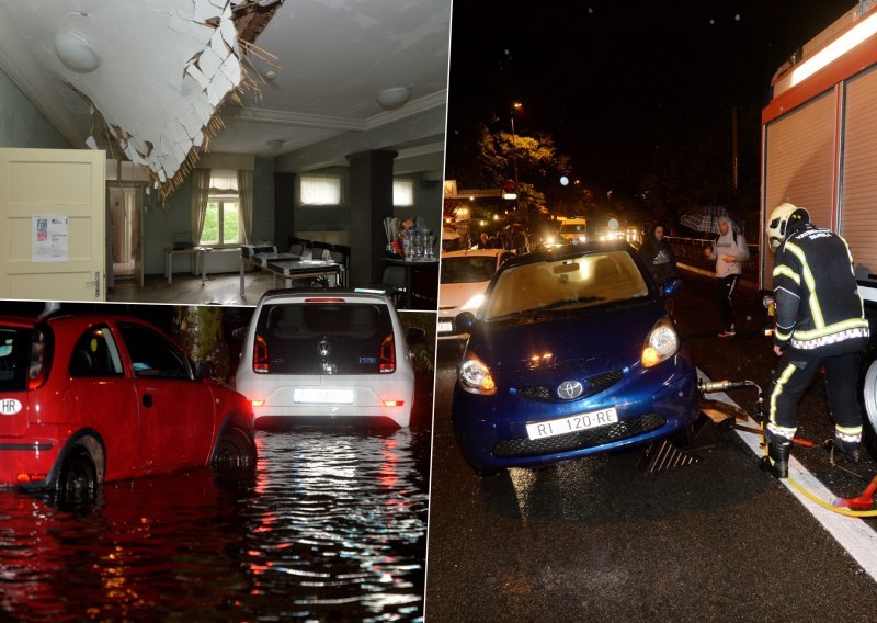 [VIDEO/FOTO] U Rijeci nikad nije palo toliko kiše u 24 sata: Nakon tragične noći ispumpavaju se podrumi, oštećen krov na gimnaziji i zgradi Rektorata