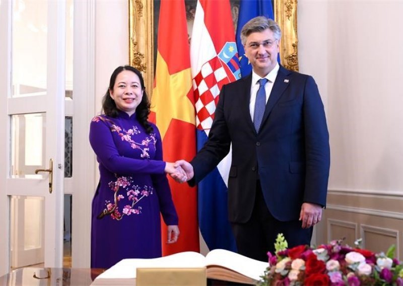 Plenković primio u Banskim dvorima potpredsjednicu Vijetnama Vo Thị Anh Xuan
