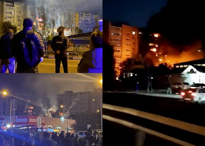 [VIDEO/FOTO] Na stambenu zgradu u Rusiji srušio se borbeni zrakoplov