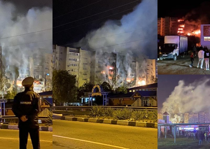 [VIDEO] Najmanje četvero mrtvih i šestero nestalih nakon pada ruskog vojnog zrakoplova na stambenu zgradu u Rusiji