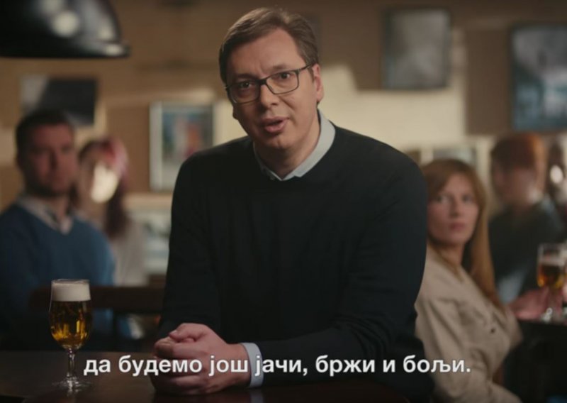 Skandiranje 'Vučiću pederu' srpski premijer iskoristio u predizbornom spotu