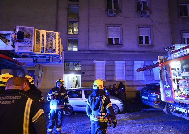 [FOTO] Požar u Zagrebu, iz stana evakuirani žena i dvoje djece