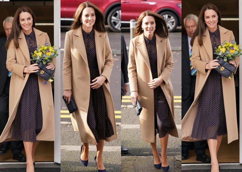Kate Middleton išla je na sigurno i nije pogriješila: Haljina na točkice i bež kaput za dnevne kraljevske obaveze