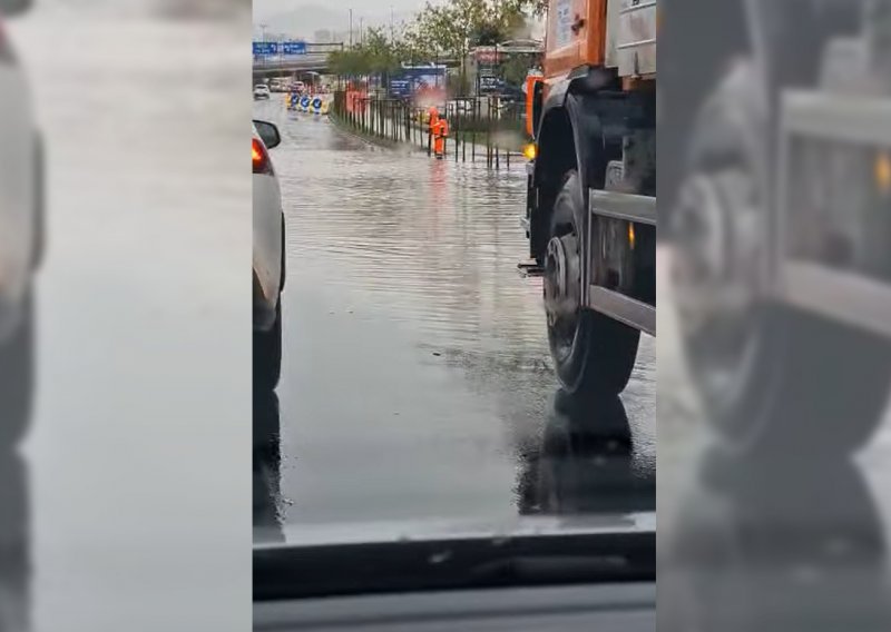 [VIDEO] Potop u Dalmaciji! Veliko nevrijeme pogodilo Split, vozače dočekao bazen na izlasku iz grada