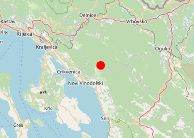 Dva potresa zatresla okolicu Novog Vinodolskog