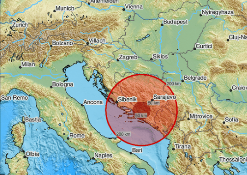 Potres magnitude 3,7 stupnjeva kod Stoca, osjetio se i u Hrvatskoj