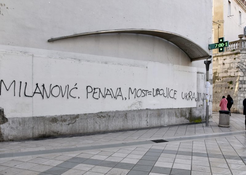 Policija u Splitu pregledava kamere, a kad ih pronađu, grafiterima uvredljivih poruka prijeti do pet godina zatvora