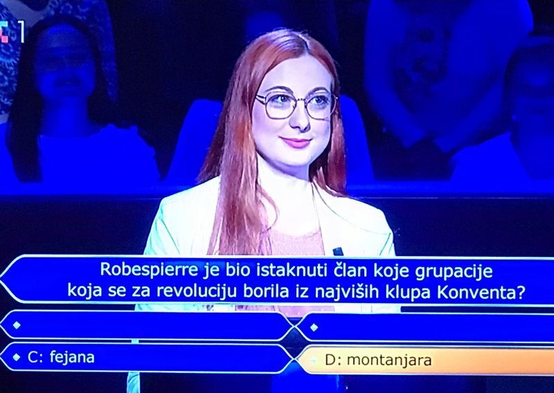 Kći bivšeg ministra, Ivana Polančec briljirala na 'Milijunašu', samo je tri pitanja dijele do jackpota
