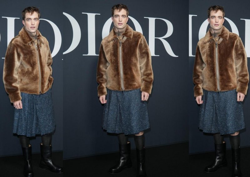 Robert Pattinson sredio se za Diorovu reviju: Suknjica, bunda i čizme s dokoljenkama