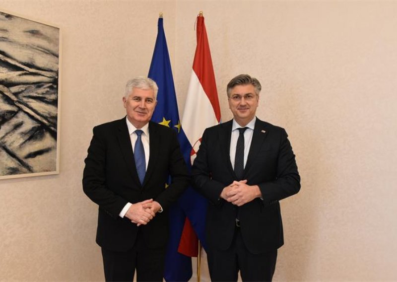 Plenković se susreo s Čovićem: Riješiti ključna pitanja u BiH za iskorak na europskom putu