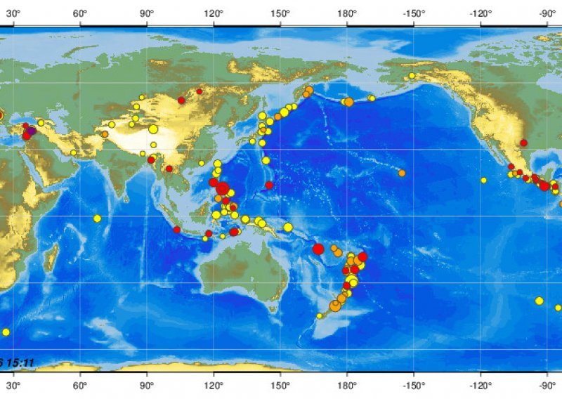 EMSC objavljuje detaljne karte: Ovo su najjači potresi u proteklih tjedan dana