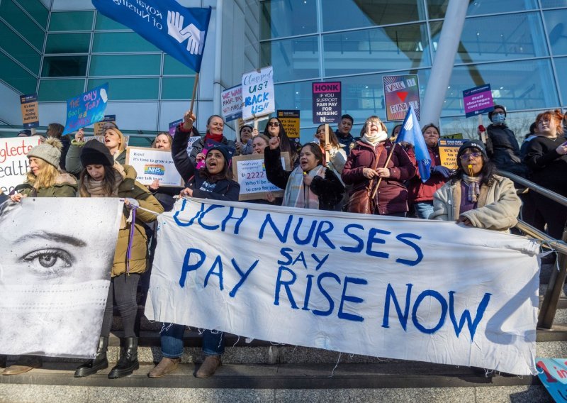 Širi se štrajk medicinskih sestara u Engleskoj, u ožujku i željeznice