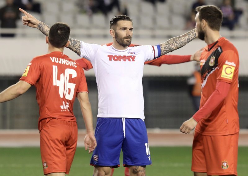 [VIDEO/FOTO] Hajduk se mučio s Goricom, Livaja i Kalinić spasili Bile od nove blamaže