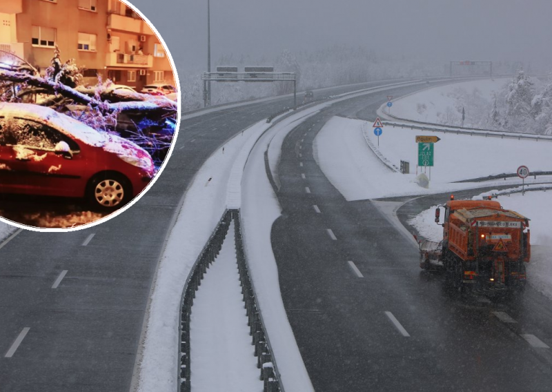 [FOTO] Kaos zbog nevremena: Stabla padala na automobile i prometnice, građani ostali bez struje