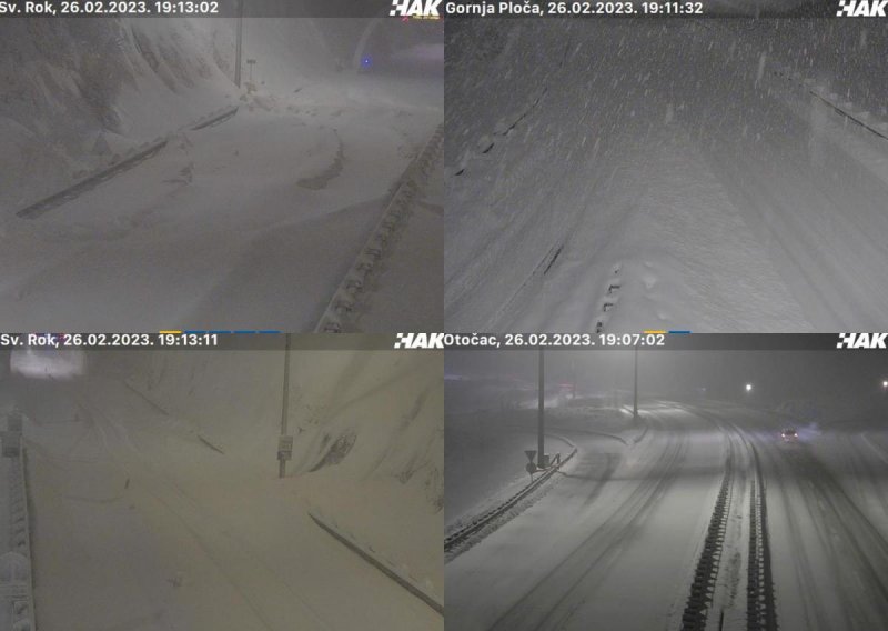 Dijelovi autoceste potpuno su zameteni snijegom, pogledajte fotografije
