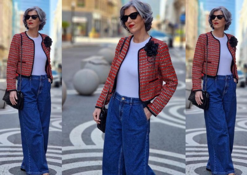 Široke traperice izgledaju fantastično i ako imate iznad 50, a evo kako ih stilizirati