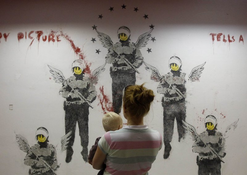 Berlinska galerija razotkrila Banksyjev stari grafit