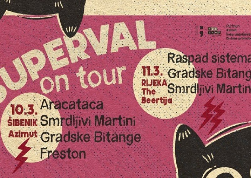 Superval bendovi stižu u Šibenik i Rijeku