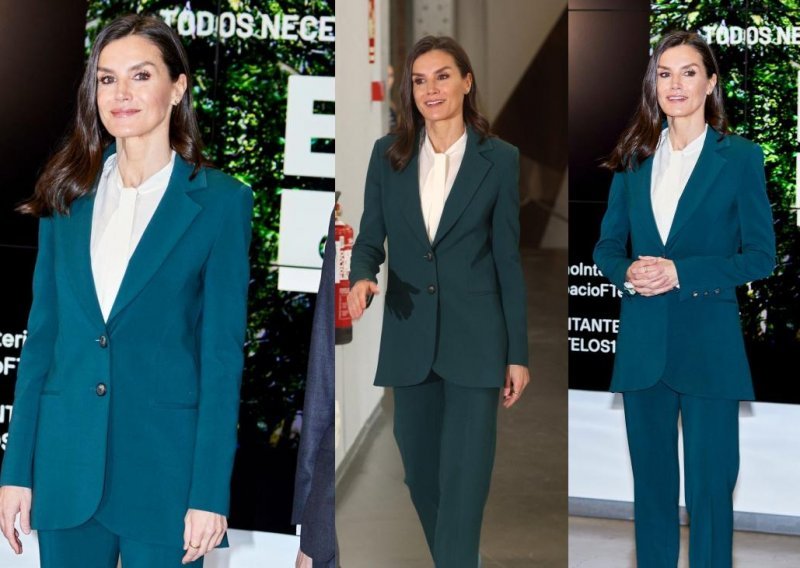 Modna reciklaža skromne kraljice Letizije: Elegantno odijelo u smaragdnozelenoj nijansi pun je pogodak