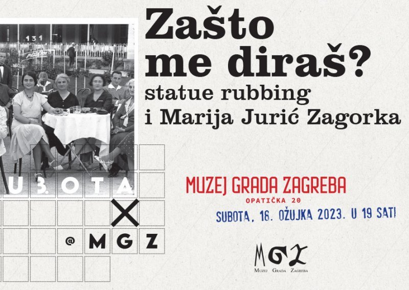 Muzej grada Zagreba najavljuje predavanje na temu 'Zašto me diraš? - statue rubbing i Marija Jurić Zagorka'