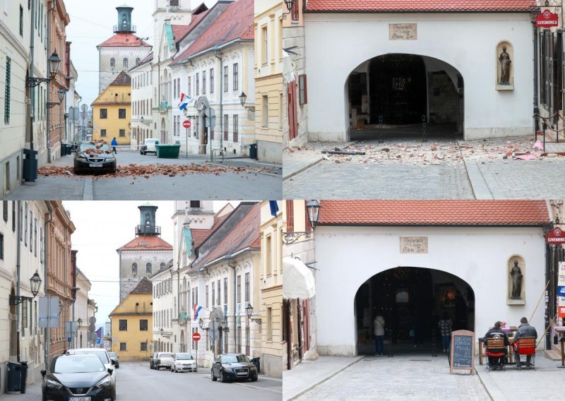 Tri godine kasnije: Pogledajte kako su poznate lokacije u Zagrebu izgledale netom nakon potresa, a kako izgledaju danas